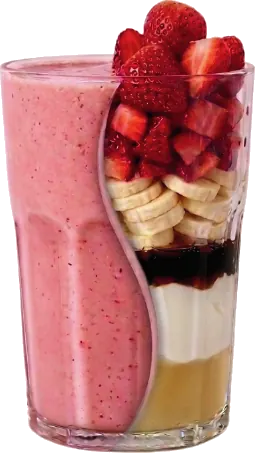 VIVA TUTI — smoothie de frutillas, banana y yogur